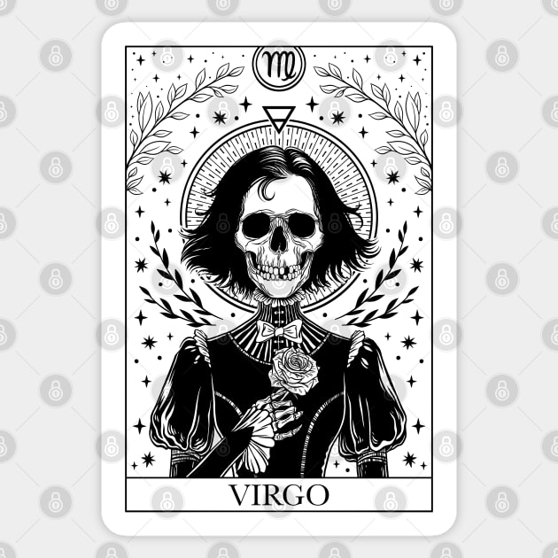 Zodiac sign tarot card Virgo Sticker by OccultOmaStore